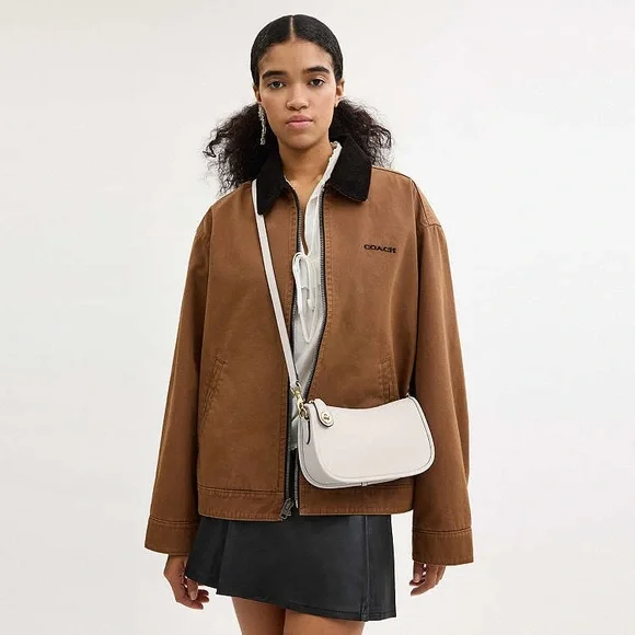 Coach Swinger Bag White Leather Shoulder Bag NWT - Picture 6 of 17